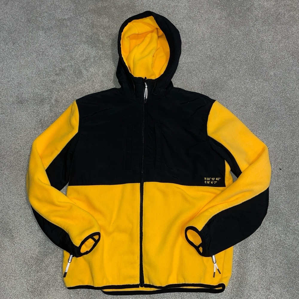 Yellow black zip up